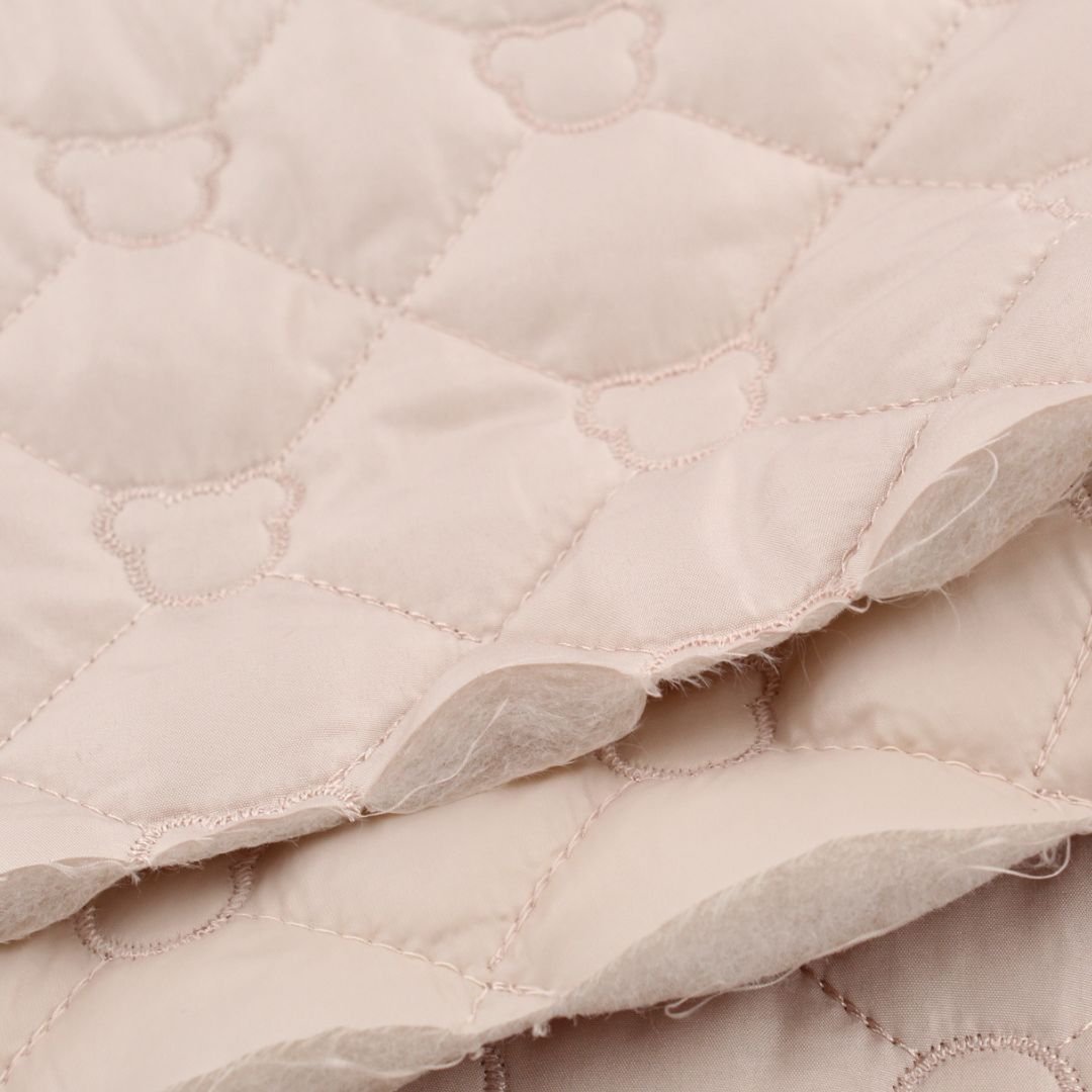 Steppstoff Jackenstoff Bären | Beige - Stofftime