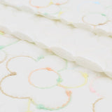 Steppstoff Jackenstoff gestickte Blumen | Ecru - Stofftime