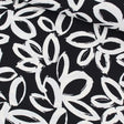 Viskose Nylon Weiße Blumen | Schwarz - Stofftime