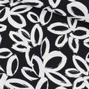 Viskose Nylon Weiße Blumen | Schwarz - Stofftime
