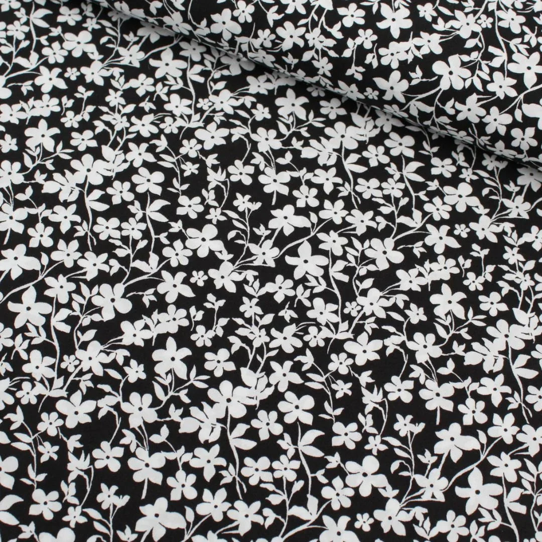 Viskose Stoff kleine Blumen - Stofftime