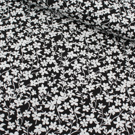 Viskose Stoff kleine Blumen - Stofftime