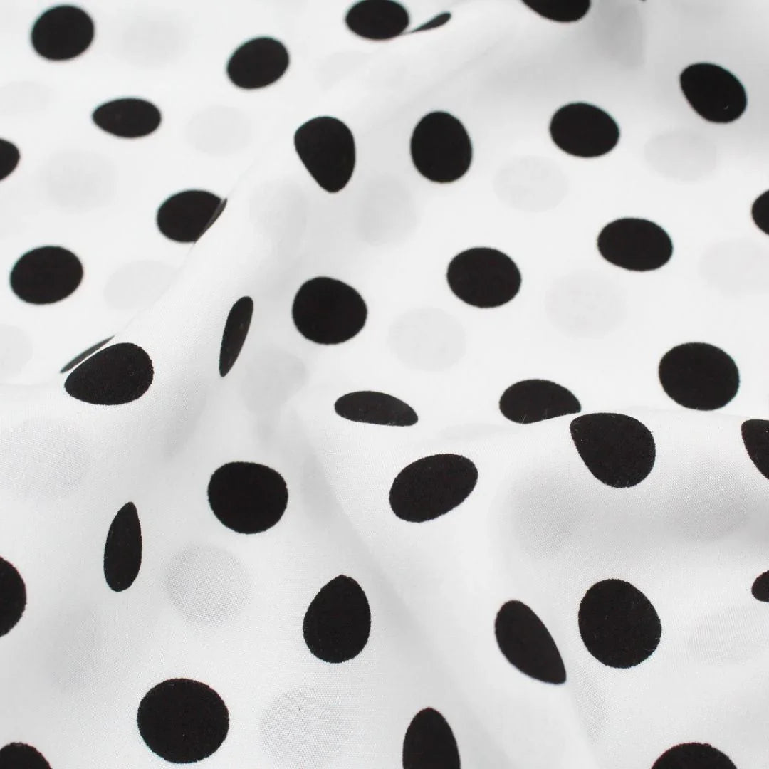 Viskose Stoff Polka Dots - Stofftime