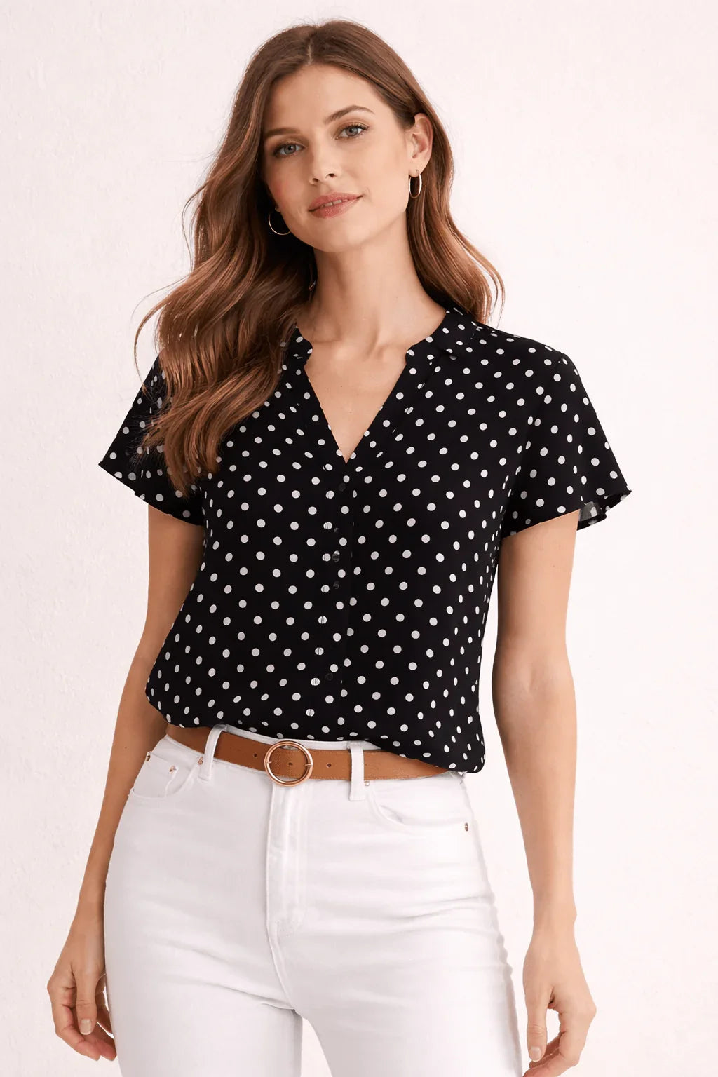 Viskose Stoff Polka Dots - Stofftime