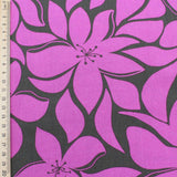 Viskose Stoff Rosa Blumen - Stofftime