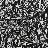 Viskosestoff Abstrakt Schwarz - Weiß - Stofftime