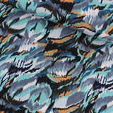 Viskosestoff Crincle - Graphik | Blau - Stofftime