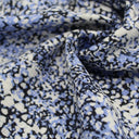 Viskosestoff Crincle - Punkte Blau - Stofftime
