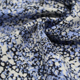 Viskosestoff Crincle - Punkte Blau - Stofftime