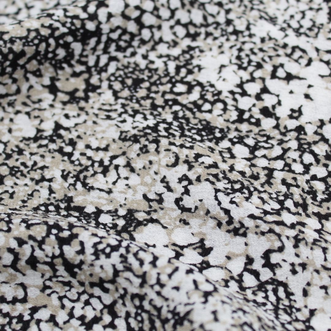 Viskosestoff Crincle - Punkte Sand - Stofftime