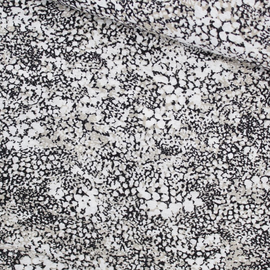 Viskosestoff Crincle - Punkte Sand - Stofftime