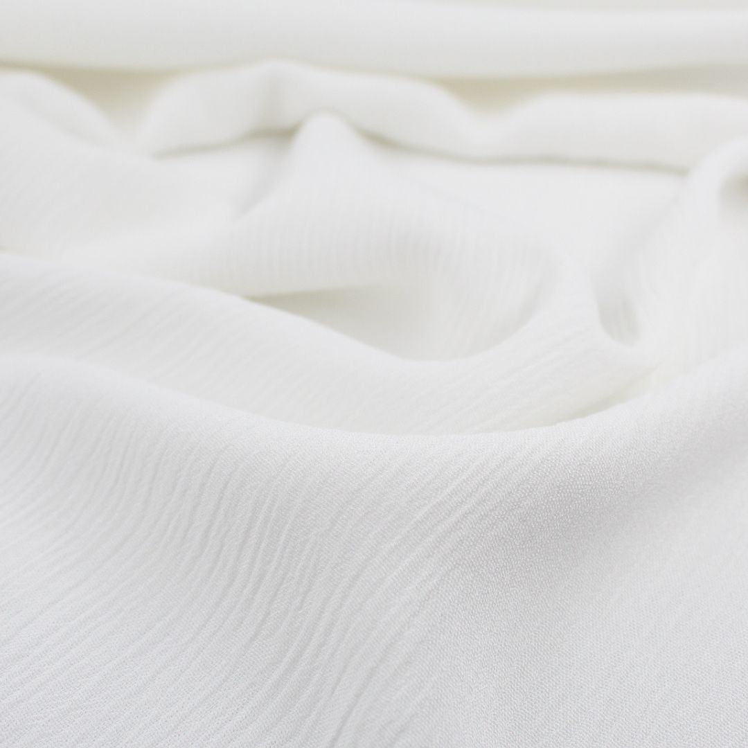 Viskosestoff Crincle - uni | Ecru - Stofftime