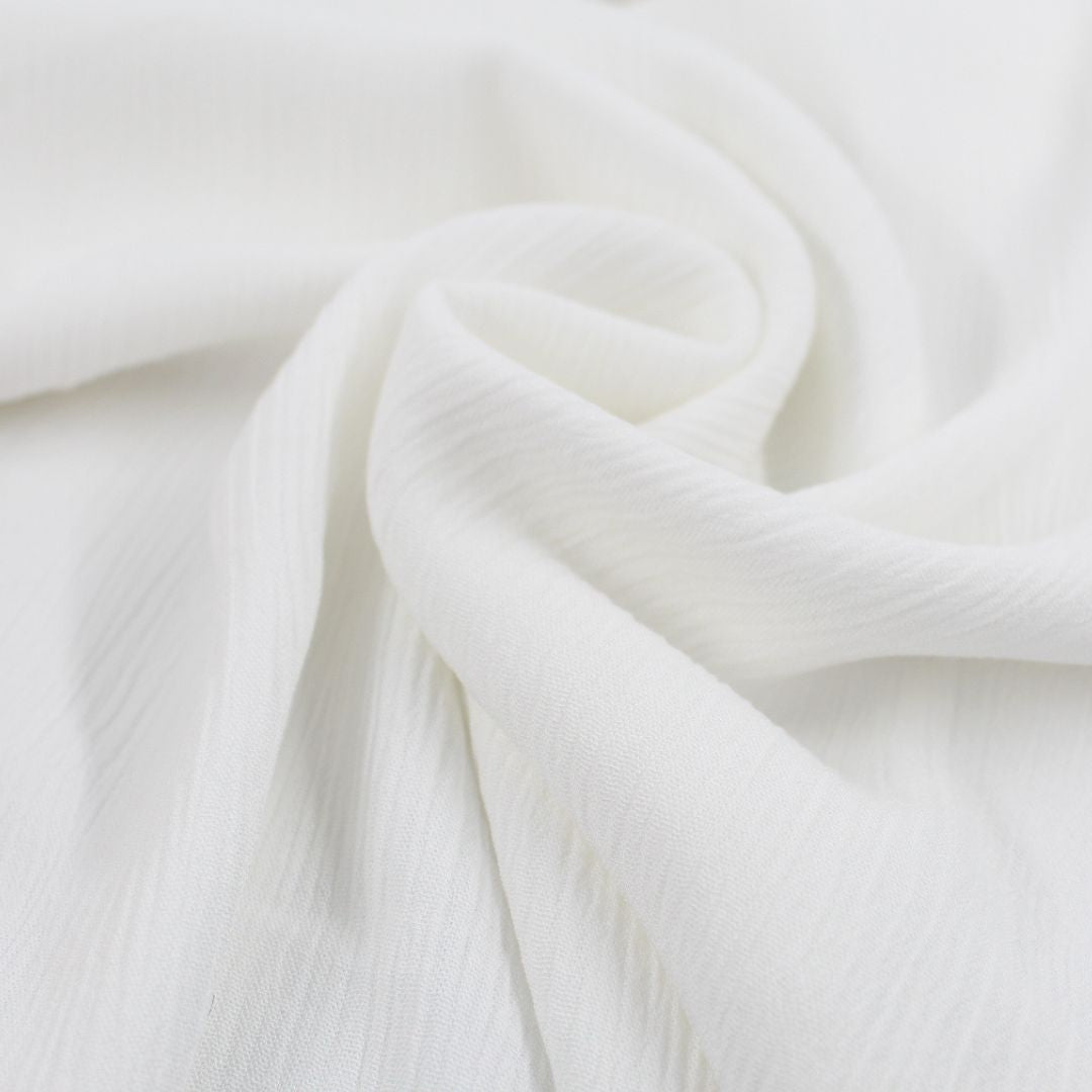 Viskosestoff Crincle - uni | Ecru - Stofftime