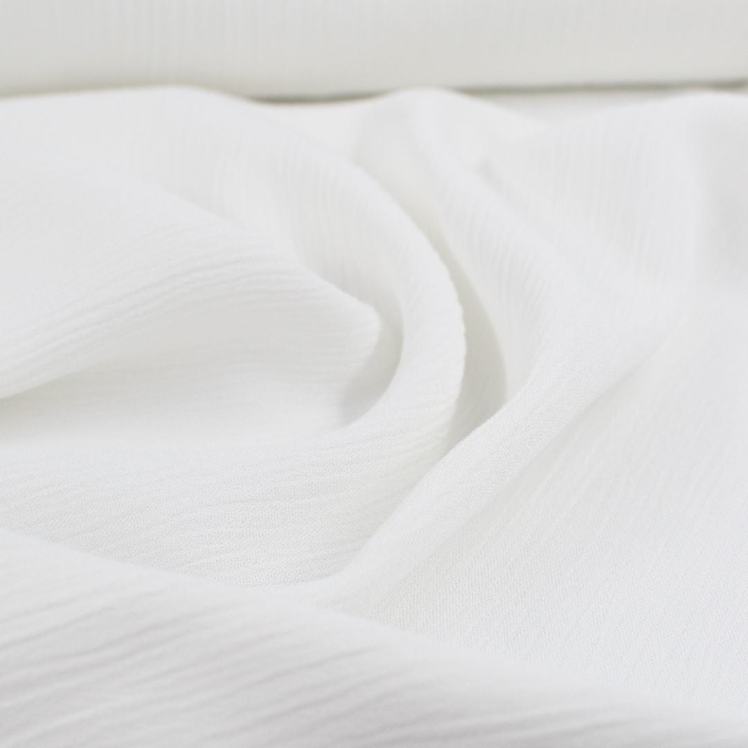 Viskosestoff Crincle - uni | Ecru - Stofftime