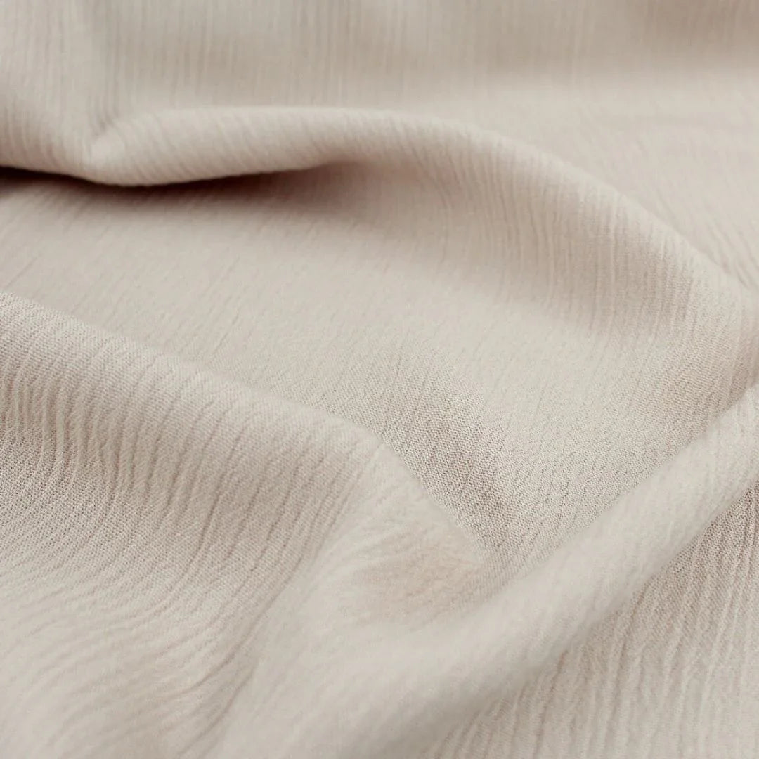 Viskosestoff Crincle - uni | Sandbeige - Stofftime
