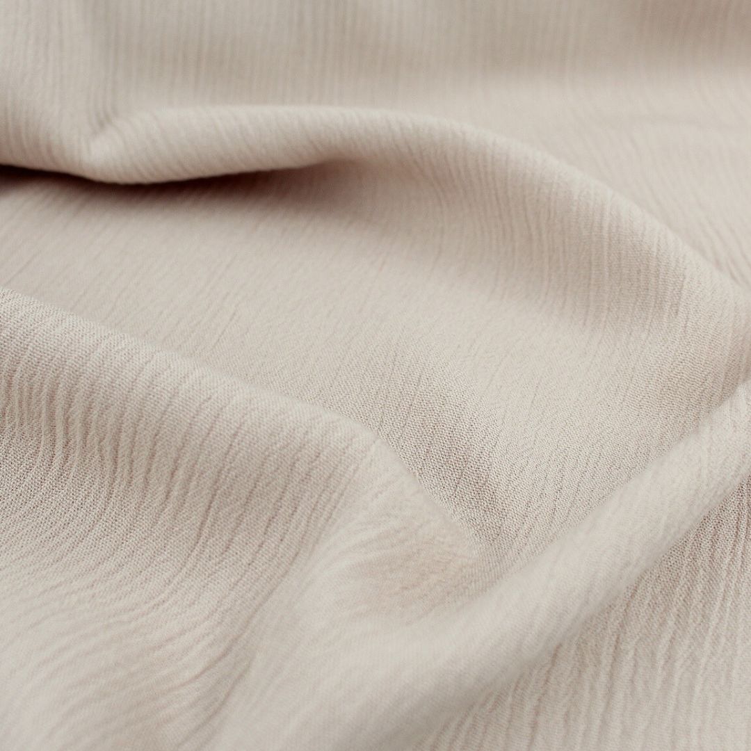 Viskosestoff Crincle - uni | Sandbeige - Stofftime