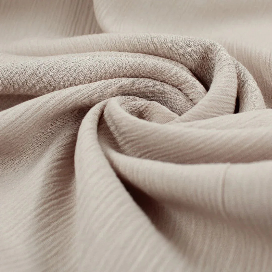 Viskosestoff Crincle - uni | Sandbeige - Stofftime