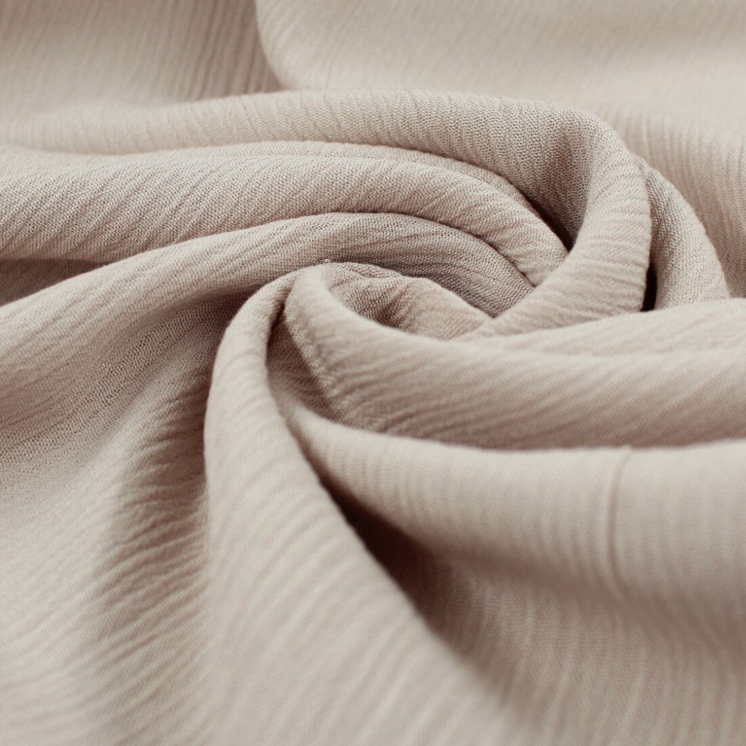Viskosestoff Crincle - uni | Sandbeige - Stofftime