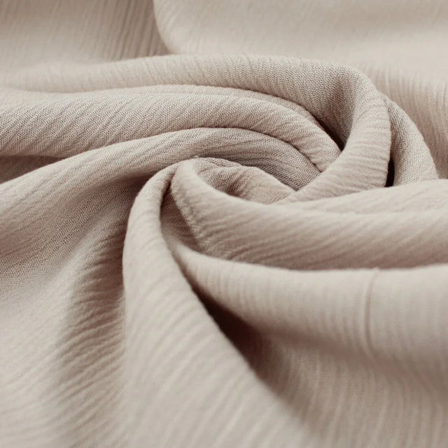 Viskosestoff Crincle - uni | Sandbeige - Stofftime