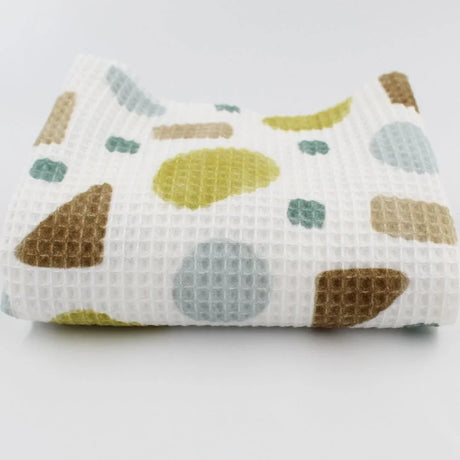 Waffelstoff geometrische Figuren | Gelb - Stofftime