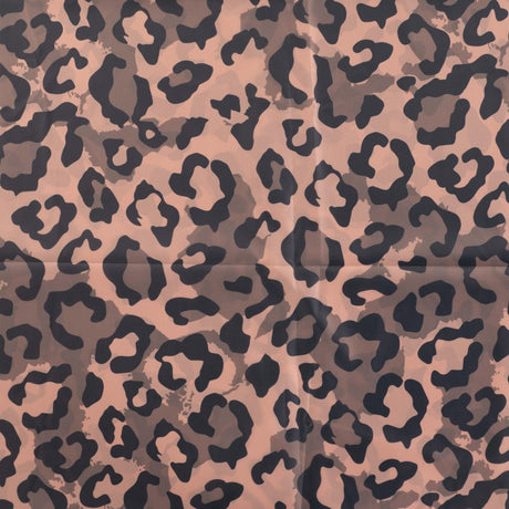 Wasserabweisender Poncho Stoff Leoparden Flecken | Taupe - Stofftime