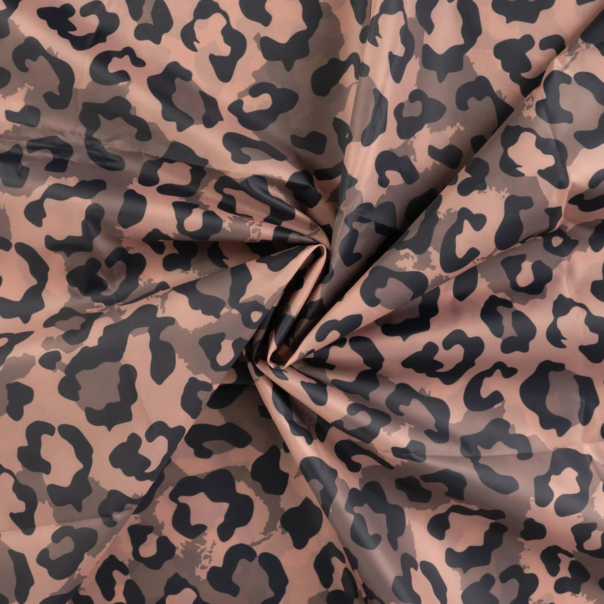 Wasserabweisender Poncho Stoff Leoparden Flecken | Taupe - Stofftime