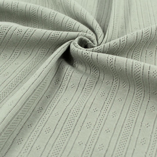 Weicher Pointoille Jersey Streifen | Grün - Stofftime
