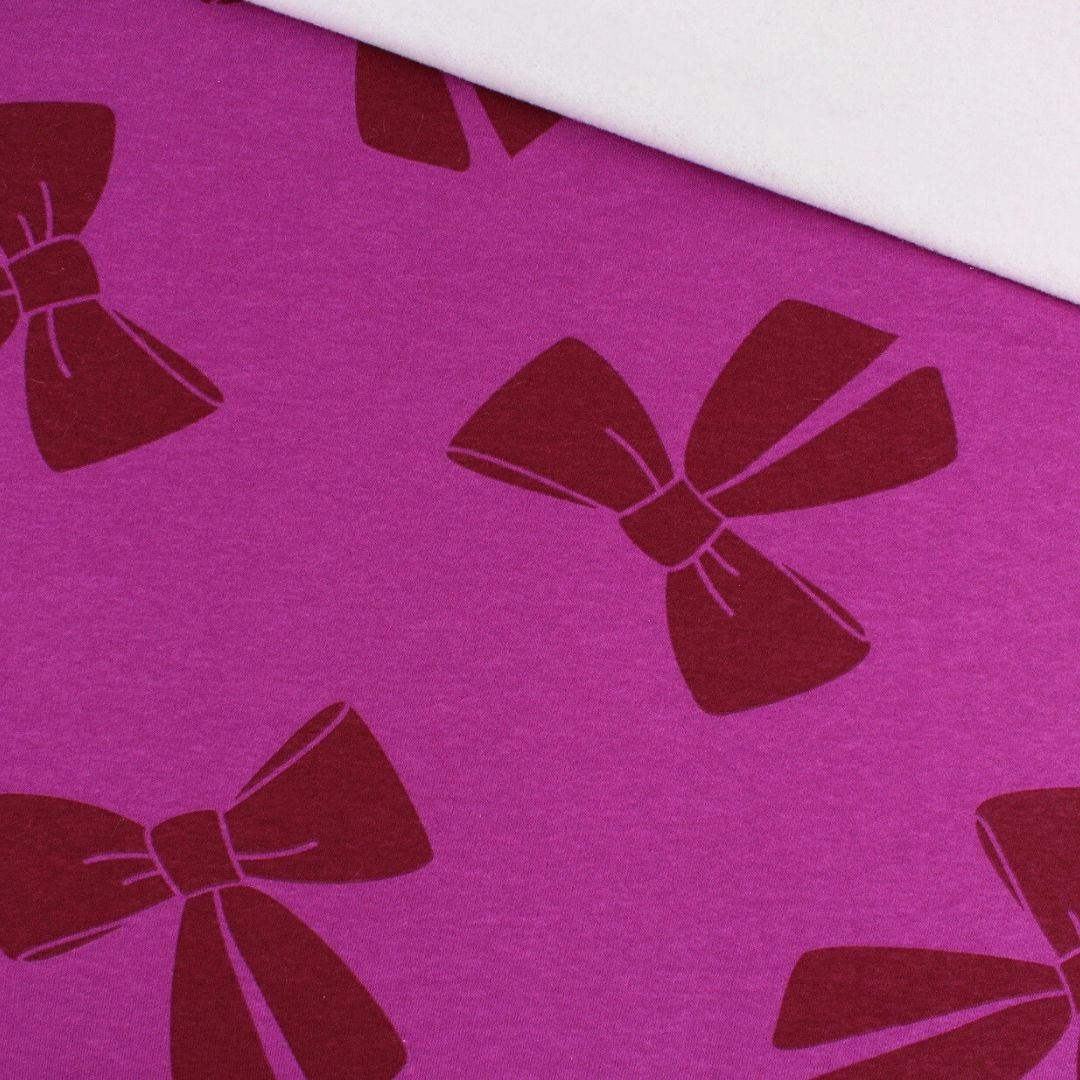 Wintersweat Schleifen | Lila - Stofftime